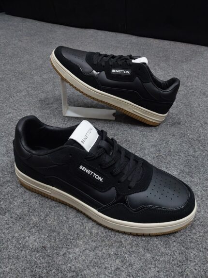 Benetton Lifestyle Sneakers For Men | Black Edition